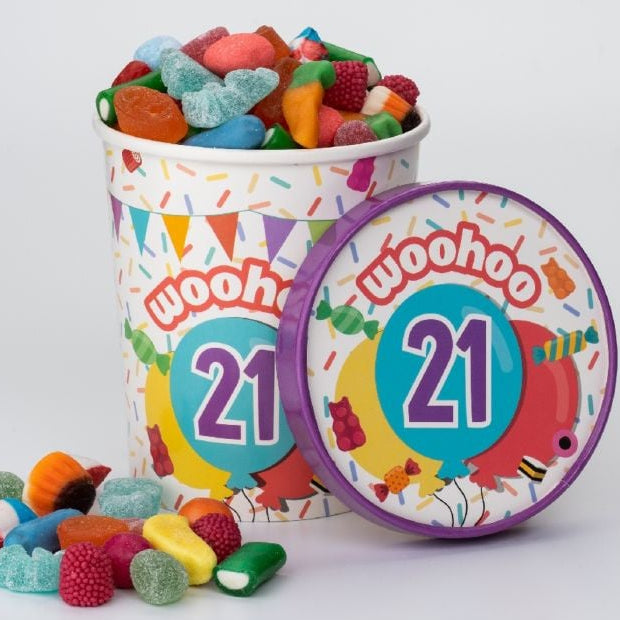21-jaar candy bucket