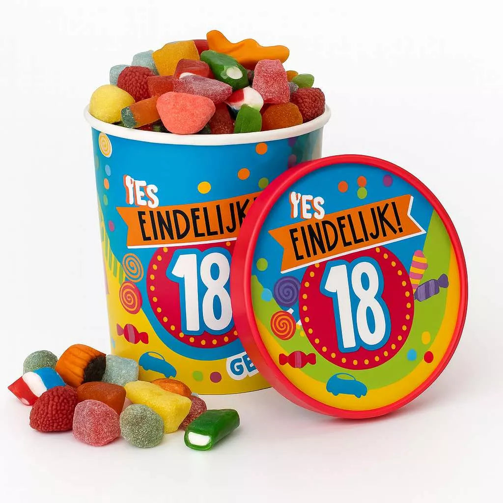 18-jaar candy bucket