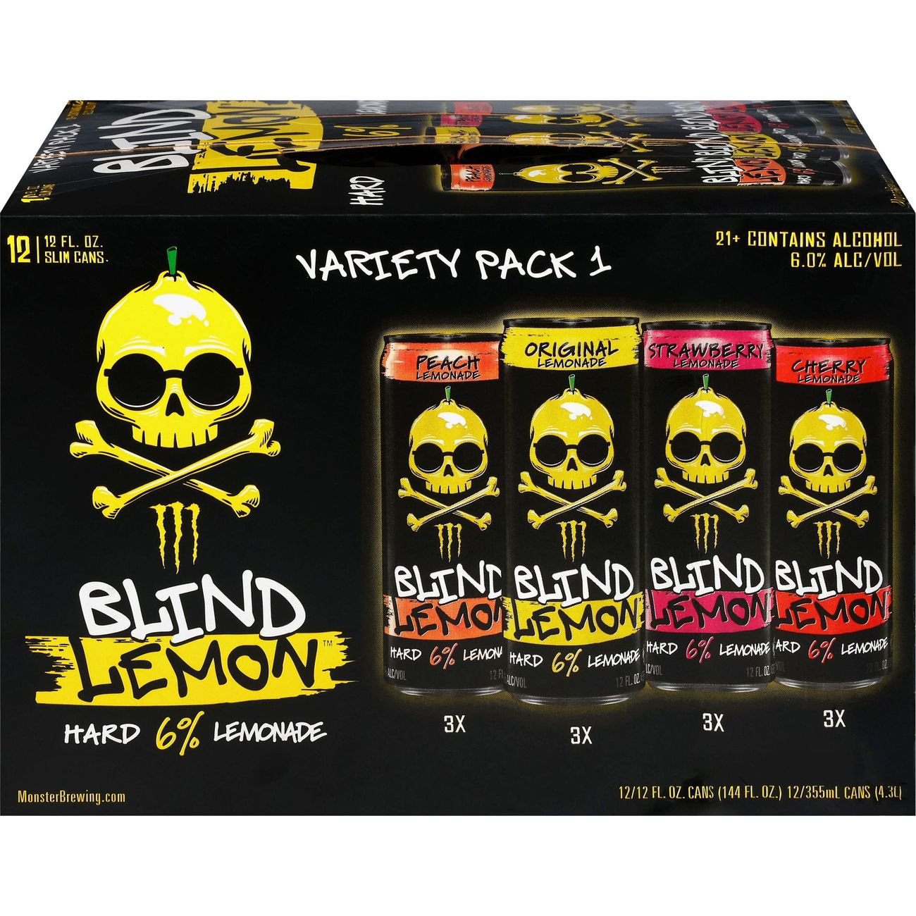 Monster Blind Lemonade Pack (12x355ml) 6% Alcohol - 21+